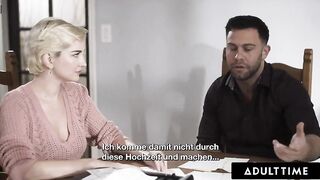 ADULT TIME - Skye Blue Screws Her Bestie's Cheating Fiancee To Cure His Cold Feet! GERMAN SUBTITLES