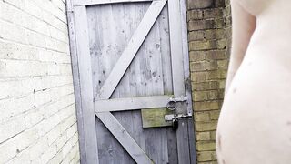 Getting absolutely bare outside for a risky masturbation during the day