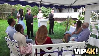 VIP4K. Pleased Marriage is the Bride's Large Natural Melons
