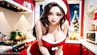 Mrs. Claus wishes to smack a youthful weenie during the time that Santa Claus distributes the presents - AI GENERATED