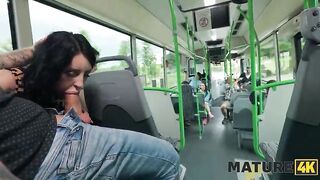 MATURE4K. Hawt sex in the bus with Vitoria Vonteese