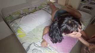 I bang my mother-in-law with her legs open and cum inside her shaggy snatch