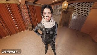 VR Conk: Slutty Teen Chani Sucks And Bangs Paul's Knob In Dune Cosplay Porn Parody pt.1