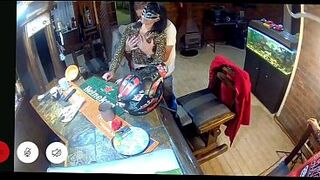 Hawt chick playgirl with petite titties cheating with moto x rider