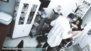 Very lewd gynecologist breaks his patient's booty and cums inside him
