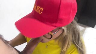 Late Delivery with Specific Tip: The Messenger Pays with Her Vagina