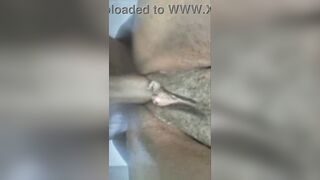 Ebony lover having sex with the married woman with the large clitoris getting her vagina screwed by her spouse.