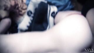 Great oral pleasure and cumming in stepdaughter's throat (in slow motion)