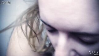 Great oral pleasure and cumming in stepdaughter's throat (in slow motion)