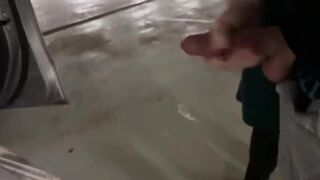 Risky Car Sex in Public Parking Garage – Started with Tugjob, Ended with Doggy style!