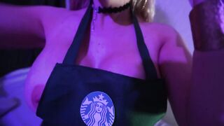 STARBUCKS BIMBO EMPLOYEE Gets BANGED DURING SHIFT