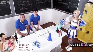 Stepsister trades virginity for cheer spot.- Emma Rosie, Josh Rivers, Gunnar Bishop, Neptune