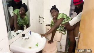 Sneaky Banging my neighbours wife in the WC raw bbc