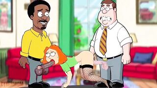 Bitch Wife Oral-job to Neighbour and Doesn't Notice Spouse Returns from Work. Wife BBC. Cuckold Spouse. Toon