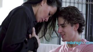 Breasty Cougar Seduces Stepdaughters Boyfriend