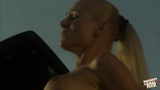 This unattractive junkyard was filled with ancient automobiles, necessitating their engagement in raunchy activity on one.