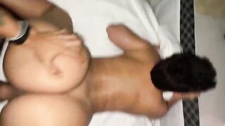 The cuckold called a large-dicked chap to bang his hawt wife's uterus.