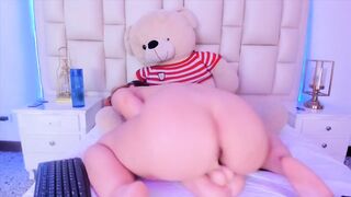 Redhead otaku cutie rides an xl sized plastic weenie during the time that bouncing her large permeated butt