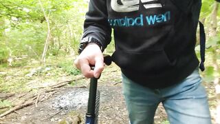 An granddad saw me masturbating and kicked me without the forest