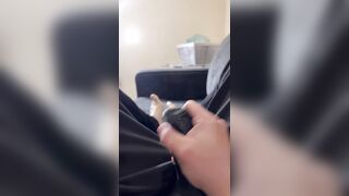 Latex Sheath Dong cum & Latex toe socks footplay