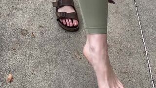 U pursue me around the store whilst I play with my Birkenstocks!