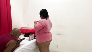 Playing with my step uncle until this chab gives me milk.