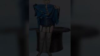 Aged Yugi-Oh game cosplay oral job with her magical throat