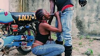 Standing Sex On A Bike - Tiny Biker gangster Screw Her Stud In Public Garage