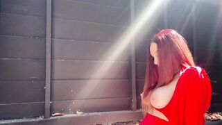 European Stepmom Solo lascivious titties outdoor