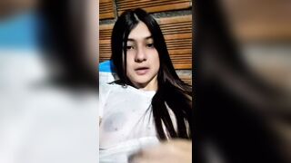 Yulieth Gomez touches herself and shows off her large boobs