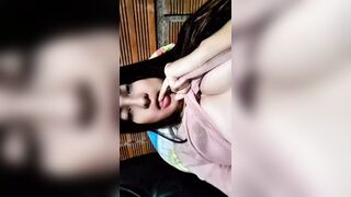 Yulieth Gomez touches herself and shows off her large boobs
