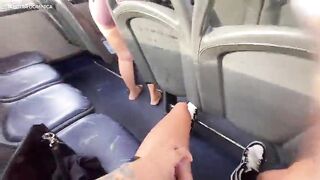 That redhead teased me with her large booty on the bus, and grabbed my cock, that babe's so nasty.