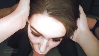 Jill Valentine deepthroat creampie