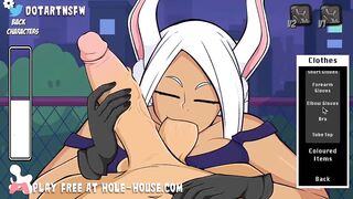 Tugjob and ball sucking rule 34 ejaculation landing on face aperture abode game