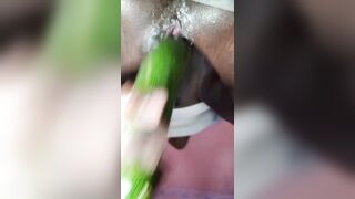 I drilled myself with cucumber untill I forgot my name(onlyfans @sweetoliva)