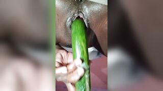 I drilled myself with cucumber untill I forgot my name(onlyfans @sweetoliva)