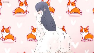 Bare Ender Chan positions for a picture of a bulging booty and melons ! ,Comics,Toon, 2025