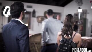 Large titties actress mother I'd like to fuck gets pounded in a three-some at an interview