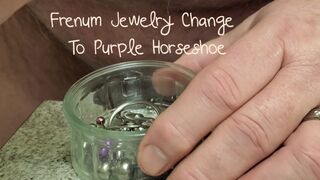 Frenum Jewelry Change Purple Horseshoe