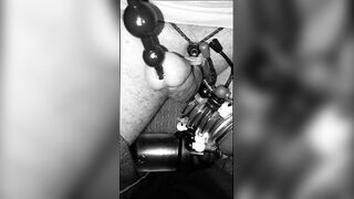 urethral insertion with ball dick of different sizes