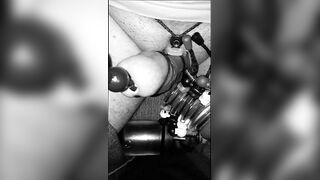 urethral insertion with ball dick of different sizes