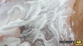 MOMMY4K. Shaving older twat and screw