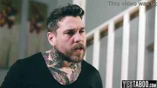 Large cock manipulative boyfriend screws his teen girlfriend in front of her step parents