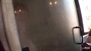 The breasty beauty got sexually excited whilst watching a ally masturbate in the bathtub, so this babe started rubbing her vagina in the shower previous to helping out the other cutie with a purple sex toy.