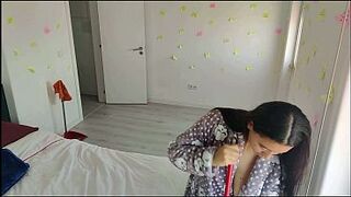 Screwing a hawt stepmother in missionary position below the couch