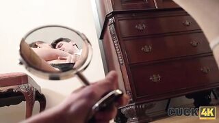 CUCK4K. Arina Shy is cheating on her spouse right in front of him