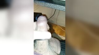 On my own with half flabby dong wanking