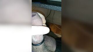 On my own with half flabby dong wanking