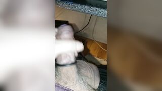 On my own with half flabby dong wanking