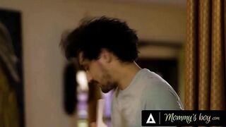 MAMMA'S MALE - Stacked mother I'd like to fuck RayVeness Wildly Rides Her Teen Stepson's Cock